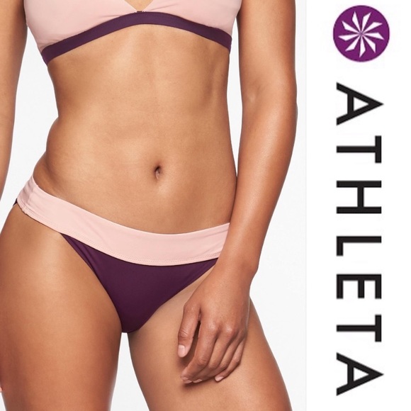 Athleta Mod Block Medium Rise Swim Bottoms - Picture 1 of 11